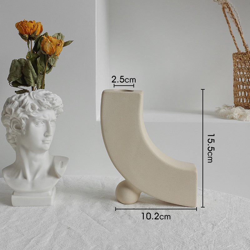 Ceramic Dry Flower Arrangement Home Display Art Vases