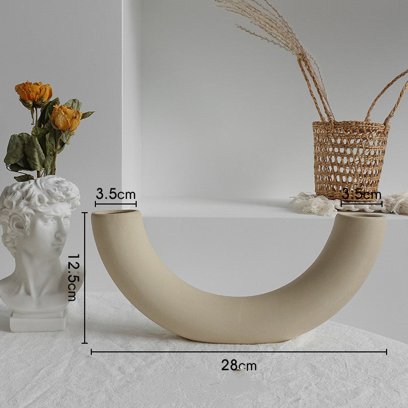 Ceramic Dry Flower Arrangement Home Display Art Vases