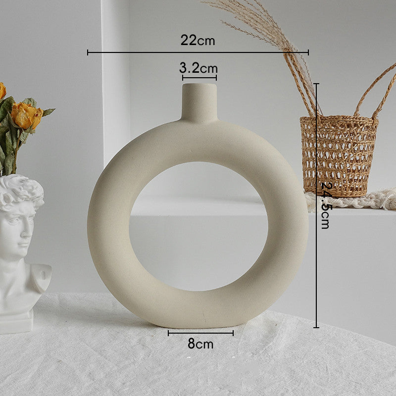Ceramic Dry Flower Arrangement Home Display Art Vases