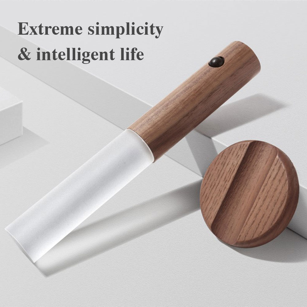Auto LED USB Magnetic Wood Wireless Night Wall Light with Motion Sensor